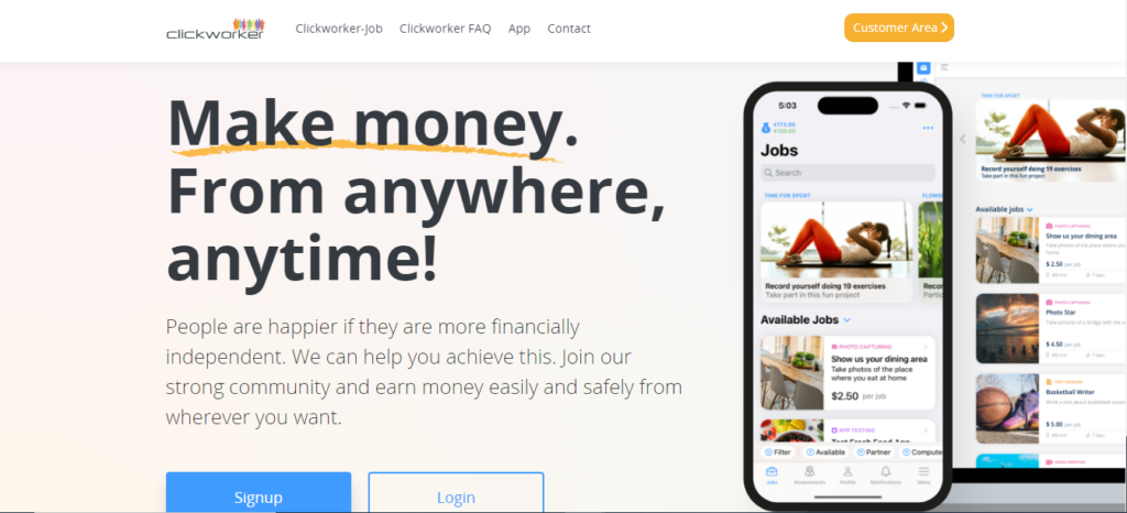 clickworker earn money