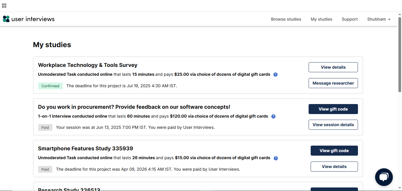 userinterviews payment review